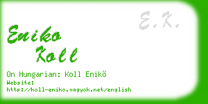 eniko koll business card